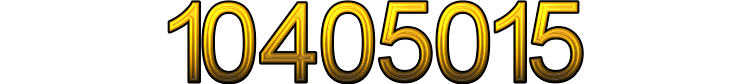 Number 10405015