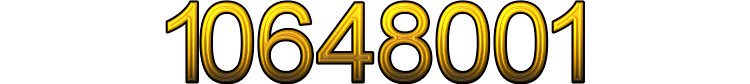 Number 10648001