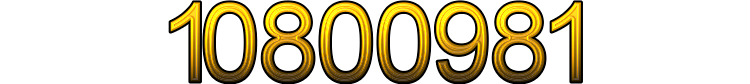 Number 10800981
