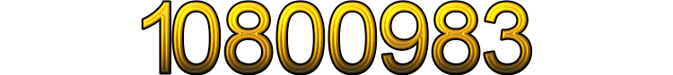 Number 10800983 Number 10800983