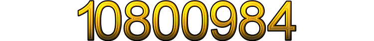 Number 10800984 Number 10800984