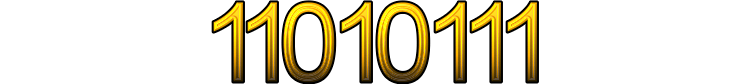 Number 11010111