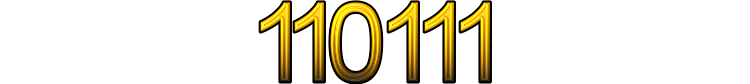 Number 110111