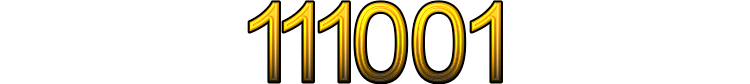 Number 111001