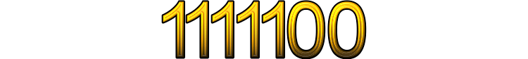 Number 1111100