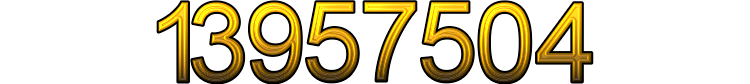 Number 13957504