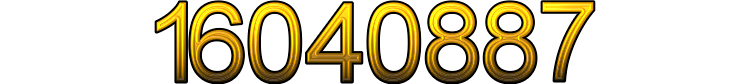 Number 16040887