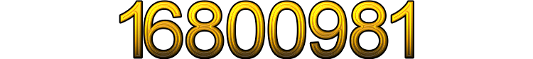 Number 16800981 Number 16800981