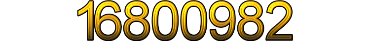 Number 16800982 Number 16800982