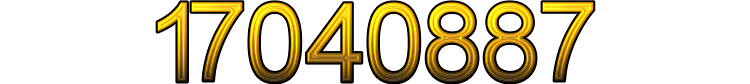 Number 17040887 Number 17040887