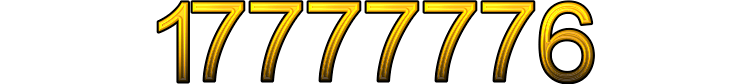 Number 17777776
