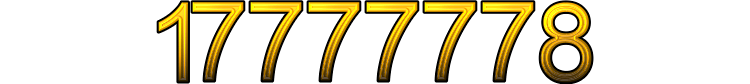 Number 17777778