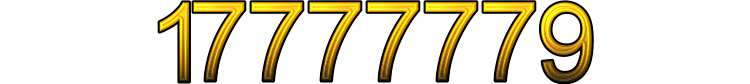 Number 17777779