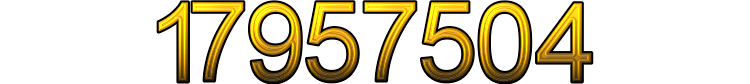 Number 17957504