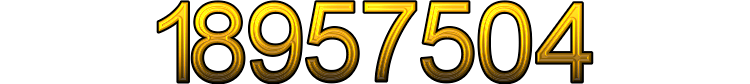 Number 18957504