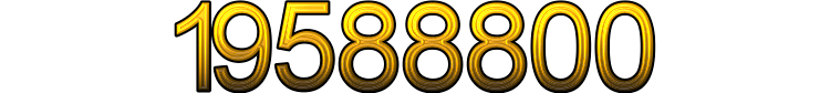 Number 19588800