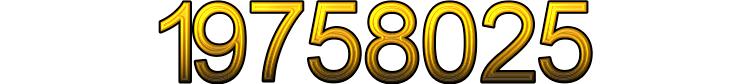 Number 19758025
