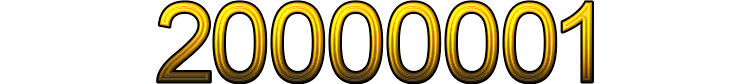 Number 20000001