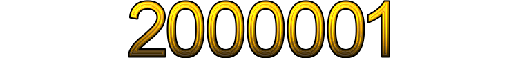 Number 2000001