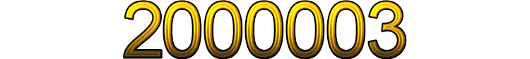 Number 2000003