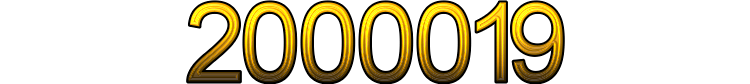 Number 2000019