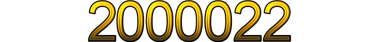Number 2000022