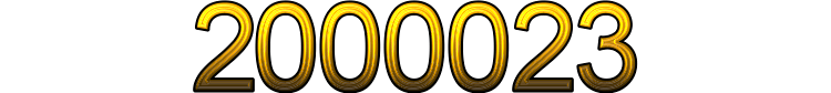 Number 2000023