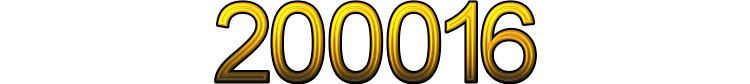 Number 200016