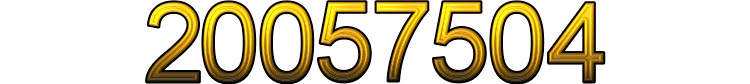 Number 20057504 Number 20057504