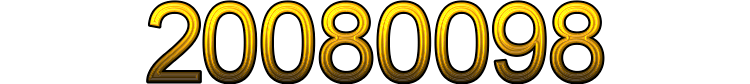 Number 20080098 Number 20080098