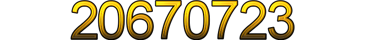 Number 20670723