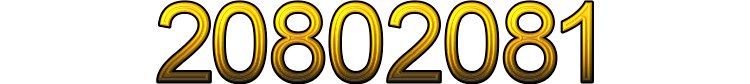 Number 20802081