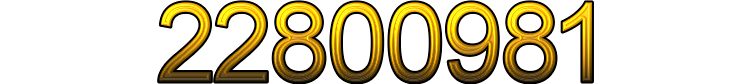 Number 22800981 Number 22800981