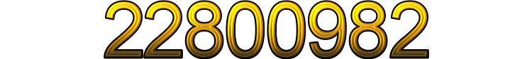 Number 22800982 Number 22800982