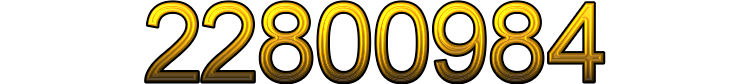 Number 22800984 Number 22800984