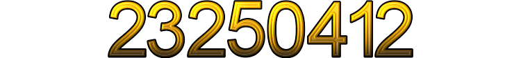 Number 23250412 Number 23250412