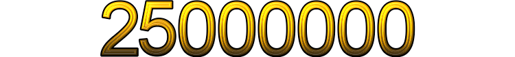 Number 25000000