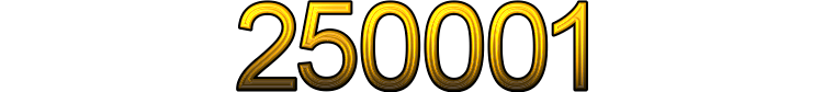 Number 250001
