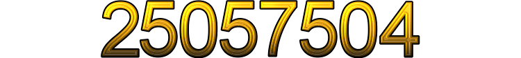 Number 25057504