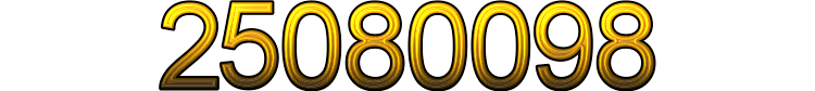 Number 25080098
