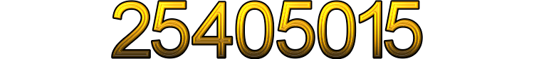 Number 25405015