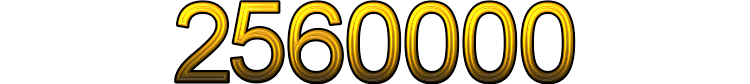 Number 2560000