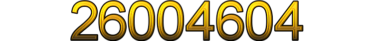 Number 26004604