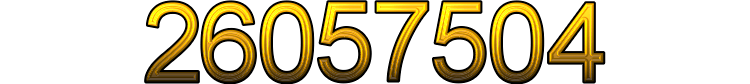 Number 26057504 Number 26057504