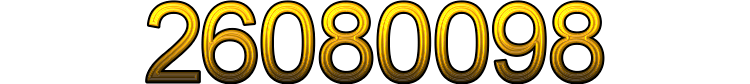 Number 26080098