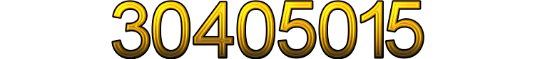 Number 30405015