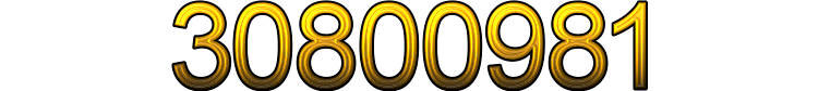 Number 30800981 Number 30800981