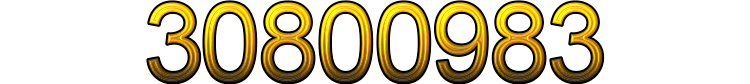 Number 30800983 Number 30800983