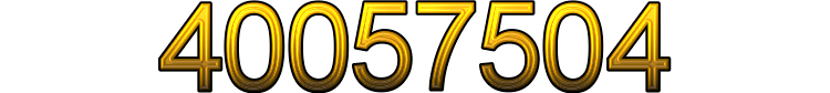 Number 40057504 Number 40057504
