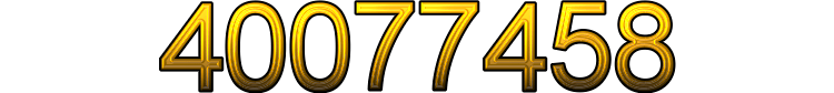 Number 40077458 Number 40077458
